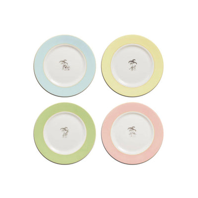 Harlequin Bone China Starter / Dessert Plates - Set of 4 - club matters