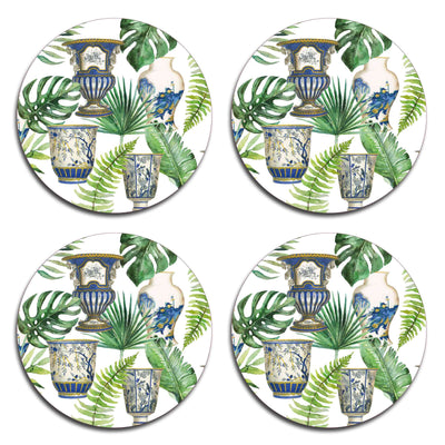 Fern and Urn Table Coasters  - Bespoke Table Mats - Tableware  - Club Matters