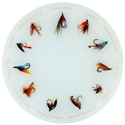 Fishing Fly Glass Platter - club matters