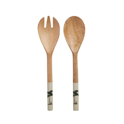 Out of Africa Wooden Salad Servers - club matters
